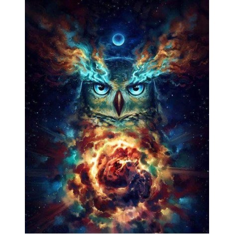 Abstract Owl Art DIY Diamond Painting