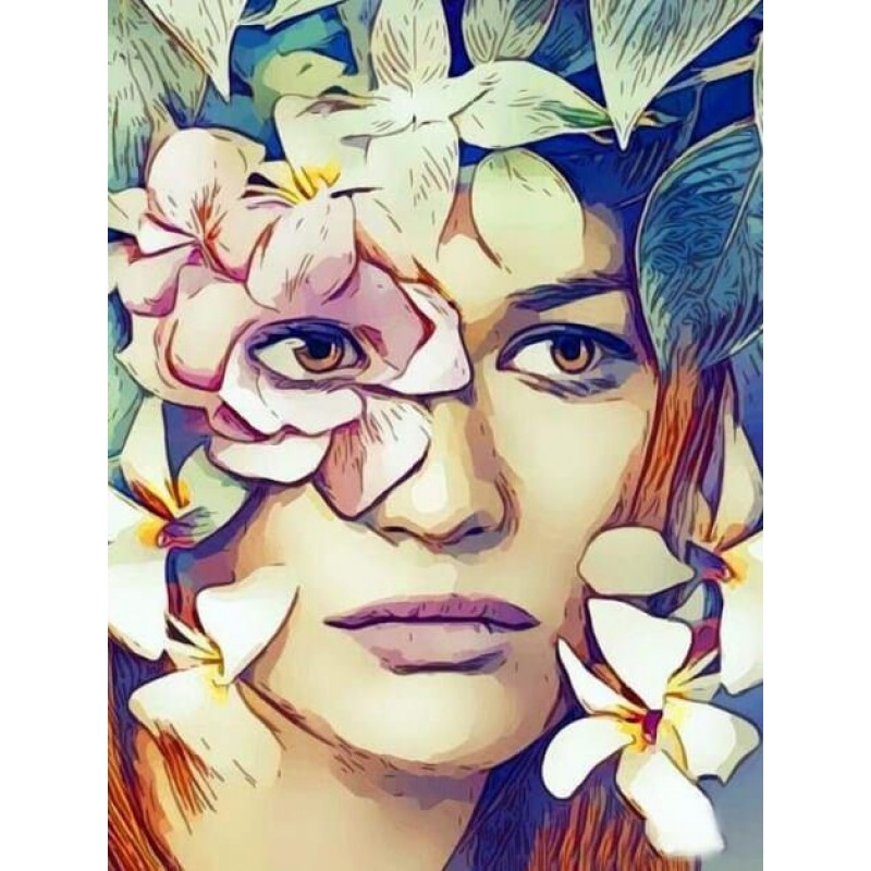 Woman Floral Art