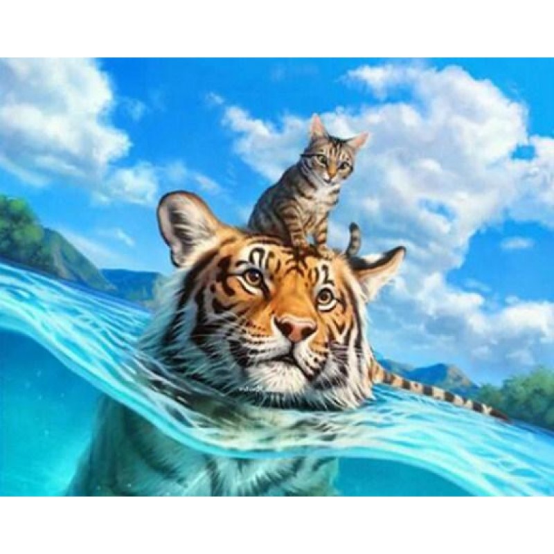 Swimming Tiger &...