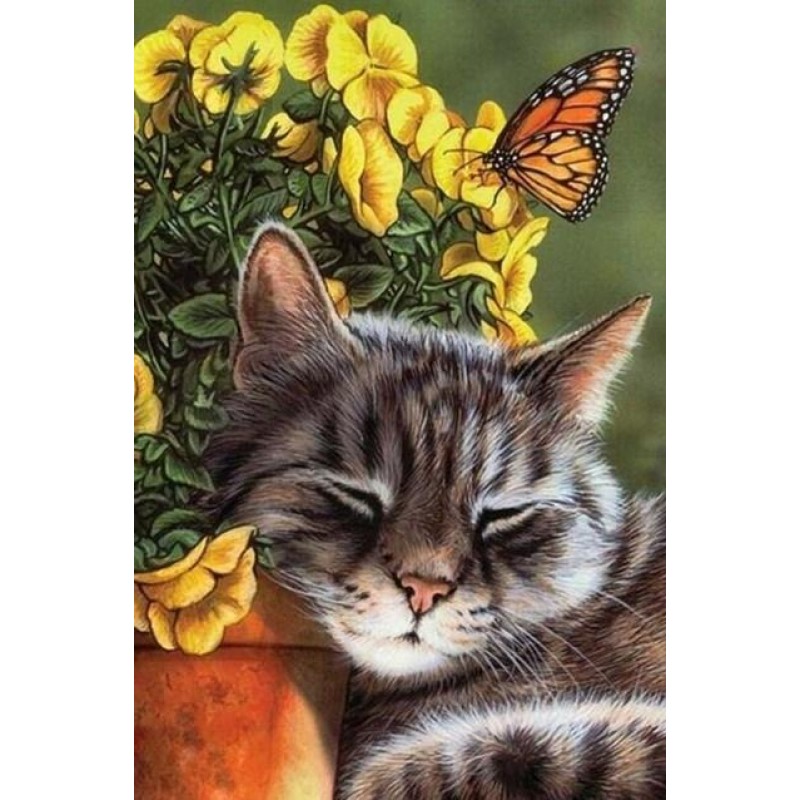 Sleeping Cat - Paint...