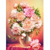 Peony Flowers in Glass Vase DIY Painting