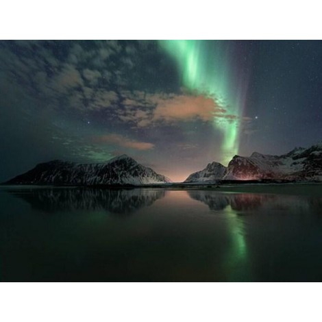 Mountains & Northern Lights Landscape