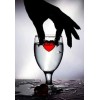 Love Heart in Water Glass