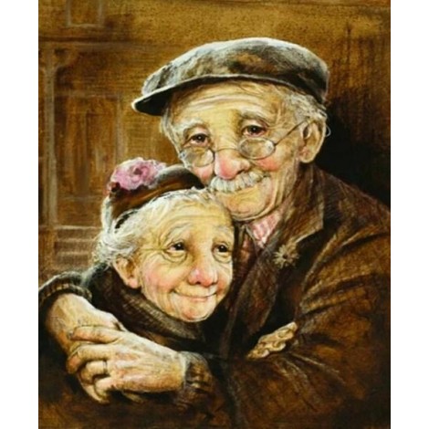 Loving Old Couple Diamond Painting