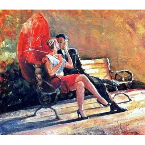 Lovely Couple Kissing