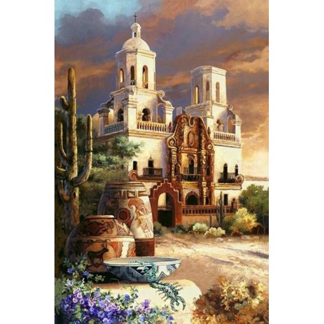 Mexican Church - Paint with Diamonds