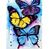 Three Colorful Butterflies Diamond Painting