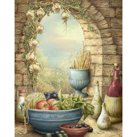 Fruits & Flower Pots DIY Paintings