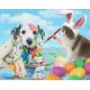 Dog & Cat Celebrating Easter