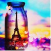Paris View in Glass Bottle