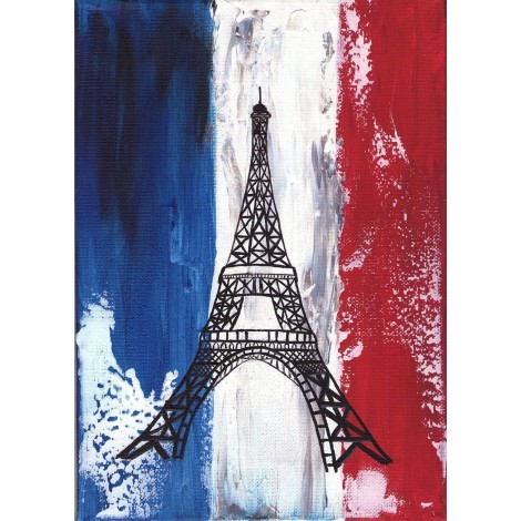 French Flag art DIY Diamond Painting