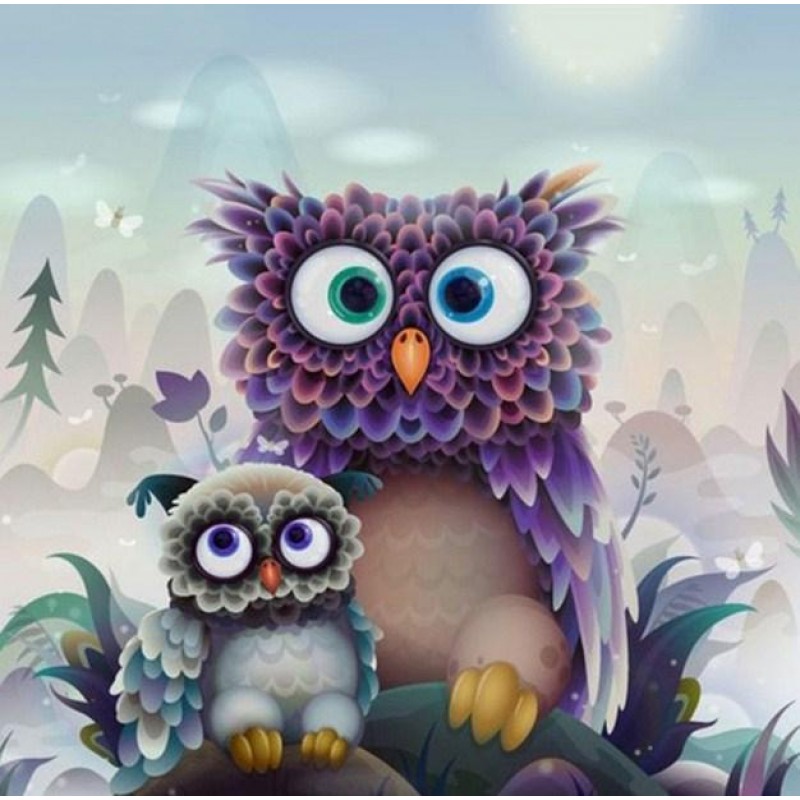 Cute Cartoon Owls