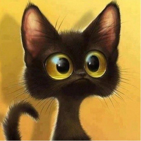 Black Kitten Diamond Painting