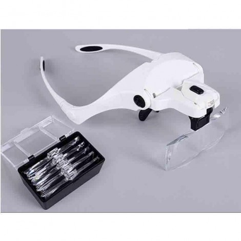 LED Light Headband Magnifier Glass for Painting with Diamonds