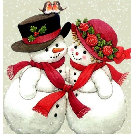 Snowman & Birds Pair