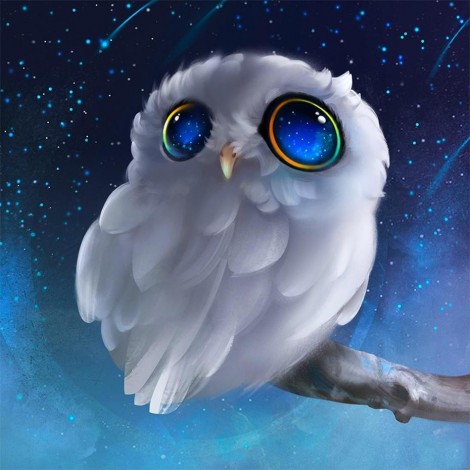 White Owl Diamond Painting