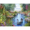 Swans in the Lake DIY Diamond Painting