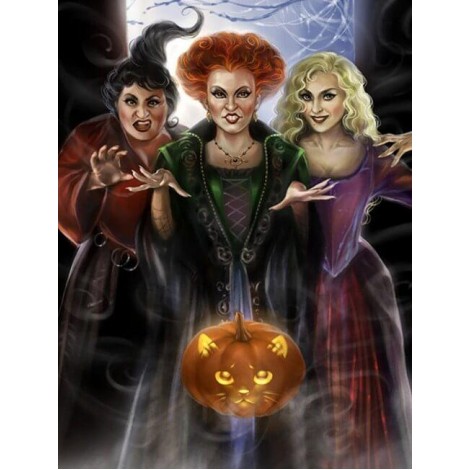 Pumpkin & Halloween Witches