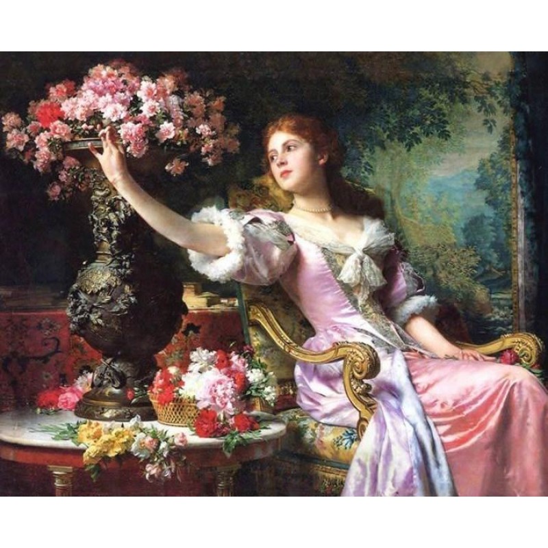 Lady in Pink Dress w...