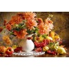 Pears, Apples & Floral Vase